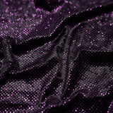 Vivian Glitter Printed Stretch Velvet Fabric - Black/Copper, Black/Olive, Black/Green, Black/Pink, Black/Blue Multicolored, Black/Multicolored, Black/Fuchsia Multicolored, 58/60" Width (1 Yard)