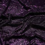 Vivian Glitter Printed Stretch Velvet Fabric - Black/Copper, Black/Olive, Black/Green, Black/Pink, Black/Blue Multicolored, Black/Multicolored, Black/Fuchsia Multicolored, 58/60" Width (1 Yard)