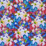 Swim Knit Recycled Nylon Spandex Vivid Hibiscus