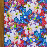 Swim Knit Recycled Nylon Spandex Vivid Hibiscus