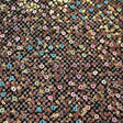 Vogue Stretch Netting Sequin Nylon Spandex Fabric - Black, White Embroidered Sequins, 56" Width (1 Yard)
