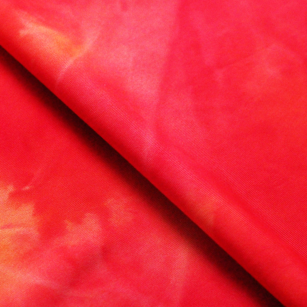 Tie Dye Tricot Poly Spandex Fabric - Firefly, Purple Power, Candy Craze, Volcano, Sun Rays, Tie-Dye Pattern, 58/60" Width (1 Yard)