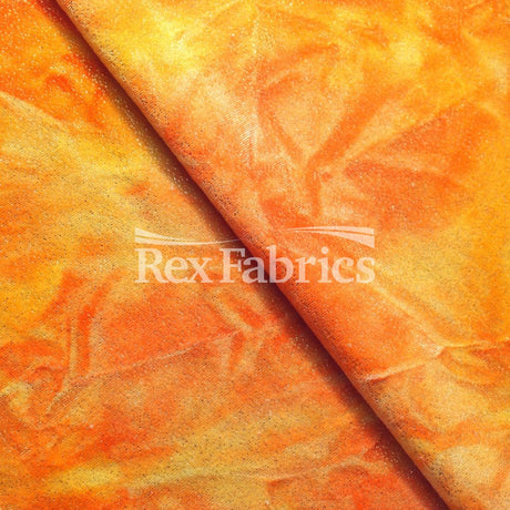 Crushed Tie Dye Velvet Polyester Spandex Velvet Fabric - Assorted Colors, Crushed Tie-Dye, 58/60" Width (1 Yard)