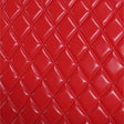 Red Matte Dull Quilted Vinyl Fabrics,