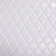 White Matte Dull Quilted Vinyl Fabrics,