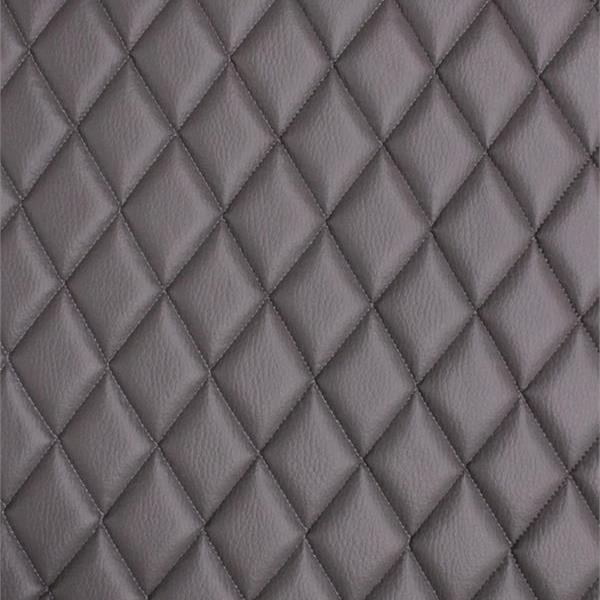 Gray Grain Texture Quilted Vinyl Fabrics,