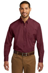 Port Authority® Long Sleeve Carefree Poplin Shirt