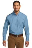 Men's Long Sleeve Carefree Poplin Shirt