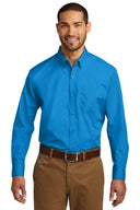 Men's Long Sleeve Carefree Poplin Shirt