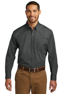 Men's Long Sleeve Carefree Poplin Shirt