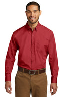 Men's Long Sleeve Carefree Poplin Shirt