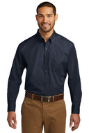 Men's Long Sleeve Carefree Poplin Shirt
