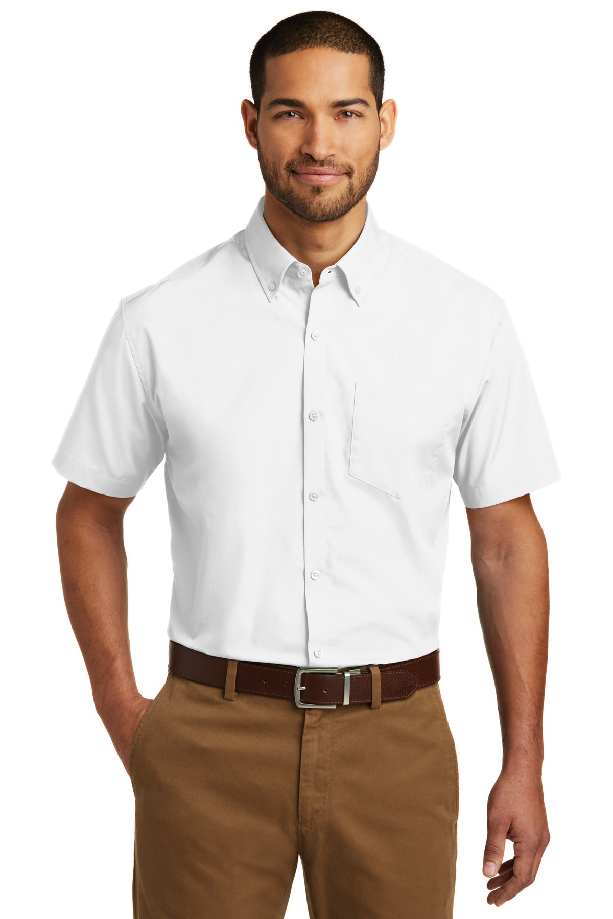 Port Authority® Short Sleeve Carefree Poplin Shirt