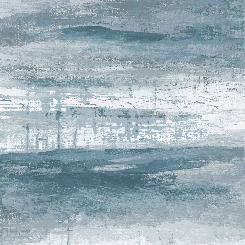 Blue Meadow Comfort Print Art Design Polypropylene Rug - Blue, Printed, 7'6" X 10'3" (1 Rug)