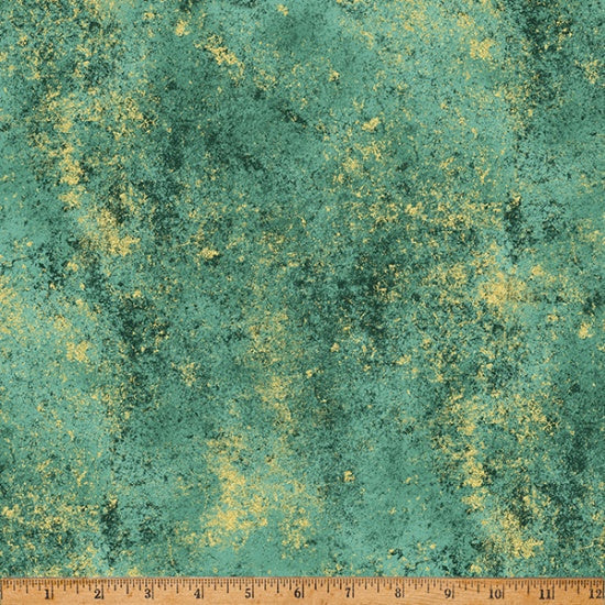 Cotton Fabric Eucalyptus Gold Brilliance 43/44"