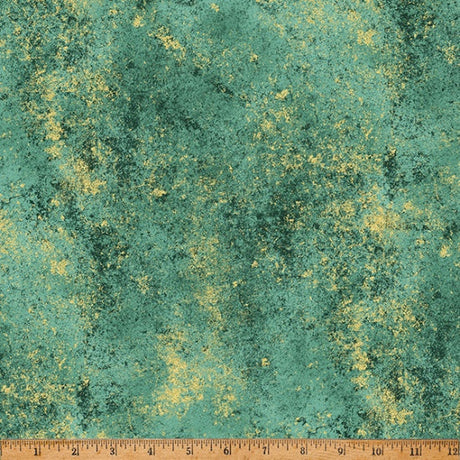 Cotton Fabric Eucalyptus Gold Brilliance 43/44"