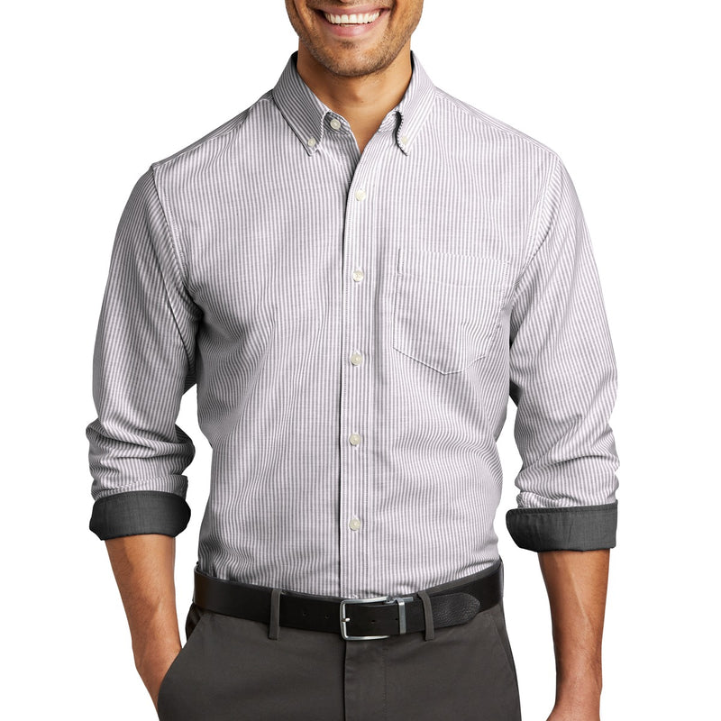 Port Authority ® SuperPro ™ Oxford Stripe Shirt