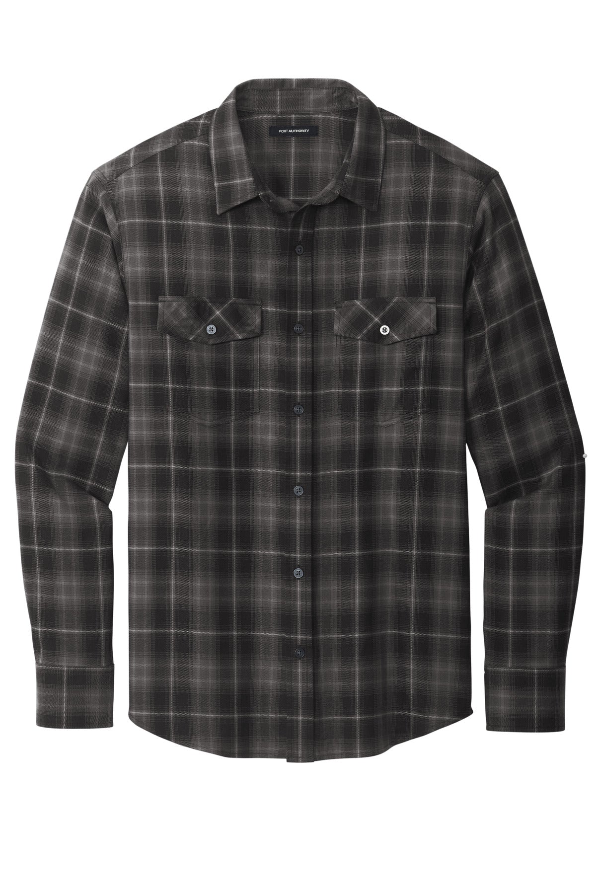 Port Authority® Long Sleeve Ombre Plaid Shirt