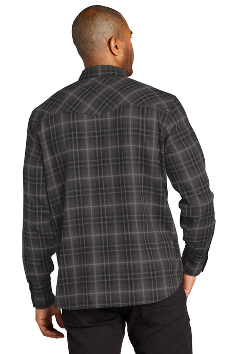 Port Authority® Long Sleeve Ombre Plaid Shirt