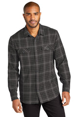 Port Authority® Long Sleeve Ombre Plaid Shirt