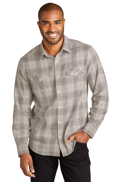 Port Authority® Long Sleeve Ombre Plaid Shirt