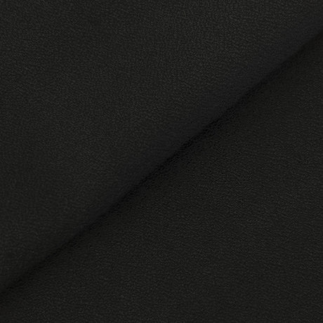 Black Wool Crepe Wool/Poly Blend Fabric - Black, 58/60" Width