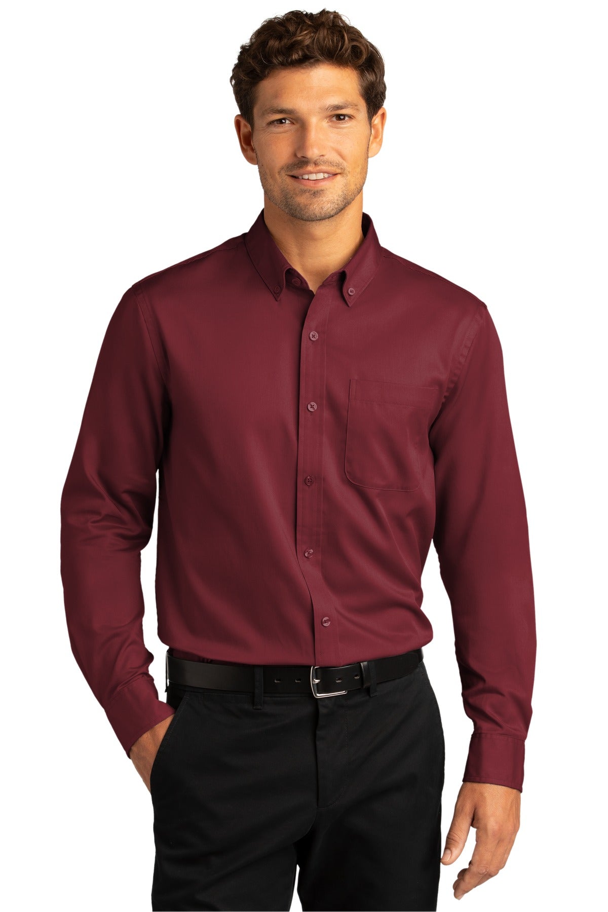 Port Authority® Long Sleeve SuperPro React™ Twill Shirt