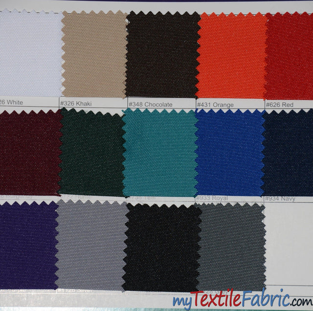 Waterproof Sun Repellent Polyester Canvas Fabric - Solid, 57/58" Width (1 Yard)