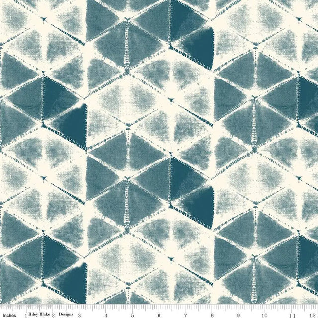 Cotton Wideback Fabric White Eden Shibori Stargazer