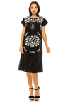 Unik Embroidered Traditional Mexican Dress Cotton Fabric - Detailed Embroidery, Multiple Colors, S-M-L-XL-2XL-3XL (1 Piece)