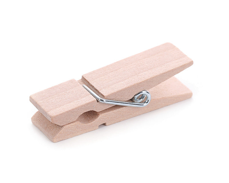 1.75" Small Wooden Clothes Pins Clips Decoration - Pack of 100