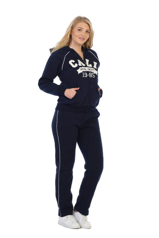 Cali Two-Piece Fleece Fabric - Embroidered Logo, Black, Burgundy, Dark Grey, Navy, Fuchsia, Teal, 2 Piece Set (1 Set)