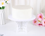 6.25" White Wooden Butterfly Cake Dessert Stand – 1 Centerpiece