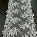 Sequin Lace Luxurious Fabric with Embroideries on Mesh by the Yard – Dresses, Gowns & Special Occasions 20" Width