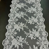 Sequin Lace Luxurious Fabric with Embroideries on Mesh by the Yard – Dresses, Gowns & Special Occasions 20" Width
