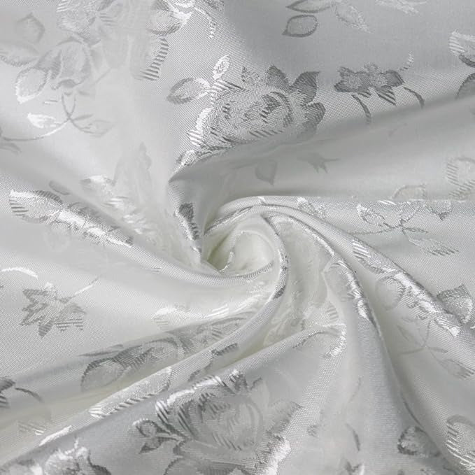 Floral Jacquard Satin Fabric - Floral Woven Brocade, 60" Width