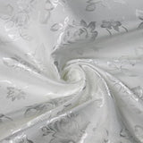 Floral Jacquard Satin Fabric - Floral Woven Brocade, 60" Width