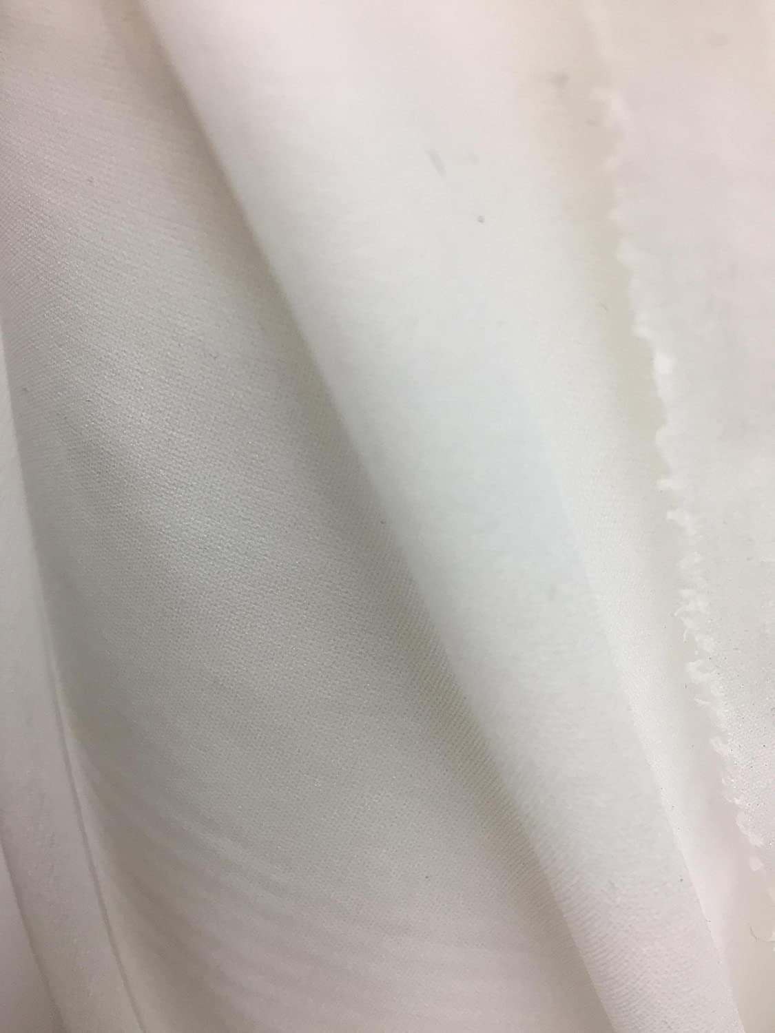 French Woven Tricot Fusible Interfacing Fabric - White, Black, Lightweight, 58" Width