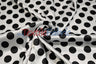 Polka Dot Charmeuse Satin Fabric - 58/60" Width, Multiple Colors, 1.5" Dots (1 Yard)