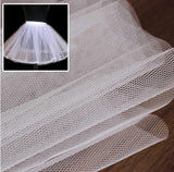 Hard Net Crinoline Polyester Fabric - Sheer Stiff Netting, 60" Width (Yards)