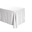 White Crinkle Crushed Taffeta Rectangular Tablecloth 90 x 132″