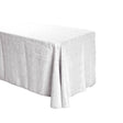 White Crinkle Crushed Taffeta Rectangular Tablecloth 90 x 156″