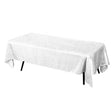 White Crinkle Crushed Taffeta Rectangular Tablecloth 60 x 108″