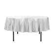 90″ White Crinkle Crushed Taffeta Round Tablecloth