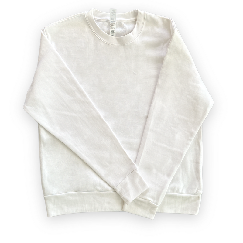 L&B Sub 5202 Polyester Cotton Fabric - White, Unisex Sponge Fleece, 250 Gsm, Retail Fit (1 Piece)