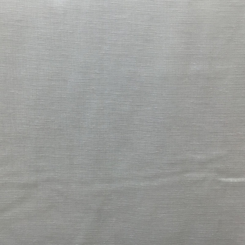 Wiltern Solid Linen Look Sheer Polyester Fabric - White, Ivory, 110" Width (1 Yard)