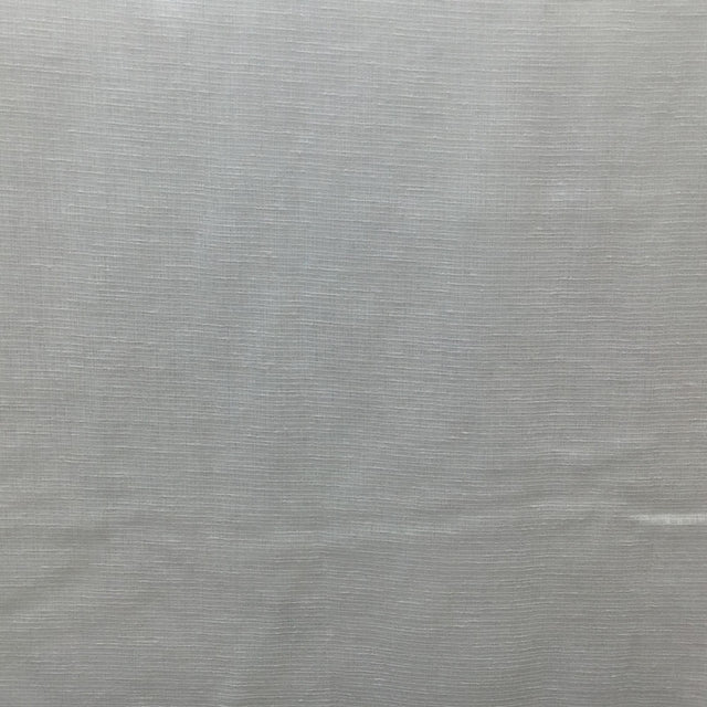 Wiltern Solid Linen Look Sheer Polyester Fabric - White, Ivory, 110" Width (1 Yard)