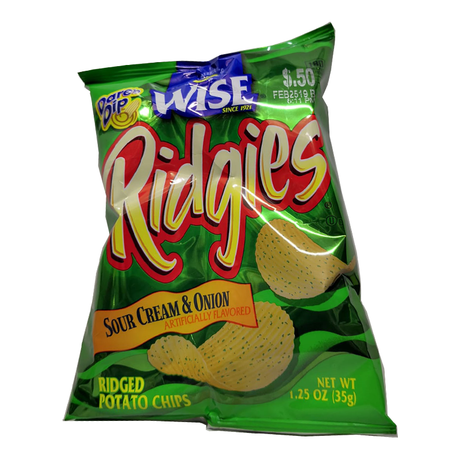 Wise Ridgies Sour Cream & Onion 1.25 Oz