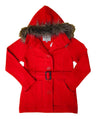 Unik Women Fleece Coat - Fur Hood, Detachable Belt (1 Piece)