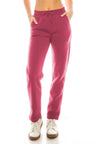 Women's Open Bottom Sweat Pants With Drawstring Waist Polyester Fabric - Black, D. Grey, Plum, Navy, Burgundy, Open Bottom, Adjustable Waist, S-3XL (1 Piece)